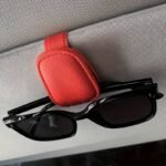 1Pcs Universal Sun Visor Glasses 1Pc Universal Car Sun Visor Glasses Clip, Pu Material, Auto Eyeglasses Holder, Vehicle Interior Accessories, Eyewear Storage Bracket - Image 4