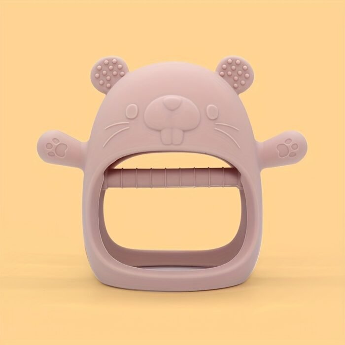 1Pc Cute Bear-Shaped Silicone Teether For Youngsters - Food-Grade, Durable, Non-Drop Teething Toy In Mixed Colors | Ideal Thanksgiving & Christmas Gift For Youngsters, Safe Youngsters Accessory|Playful Youngsters Toy|Durable Teether, Youngsters Teething Toys - Image 7