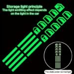 1Set Universal Car Window Button Glow Stickers - Fluorescent Green, Blue, Orange Functional Button Decals Suitable For Car Interior Accessories - Image 3
