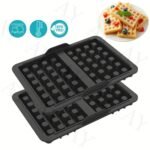 1/2Pcs Air Fryer Silicone Liners Non-Stick Reusable Air Fryer Waffle Baking Pan Waffle Mold For Ninja Af400Eu Af451Eu Sl400Eu Af500De Models And Many Other Air Fryers Accessories - Image 2