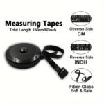 1Pc Softtouch 152.4Cm Retractable Sewing Tape Measure - Double-Sided Scale, Metal Blade, Positive Lock, Ideal For Sewing, Design, Body Measurement & Crafting - Image 7