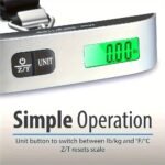 A Tool For Measuring The Weight Of Luggage When Traveling, With A Portable Digital Lcd Display, Capable Of Weighing Up To 110Lb/50Kg. - Image 6