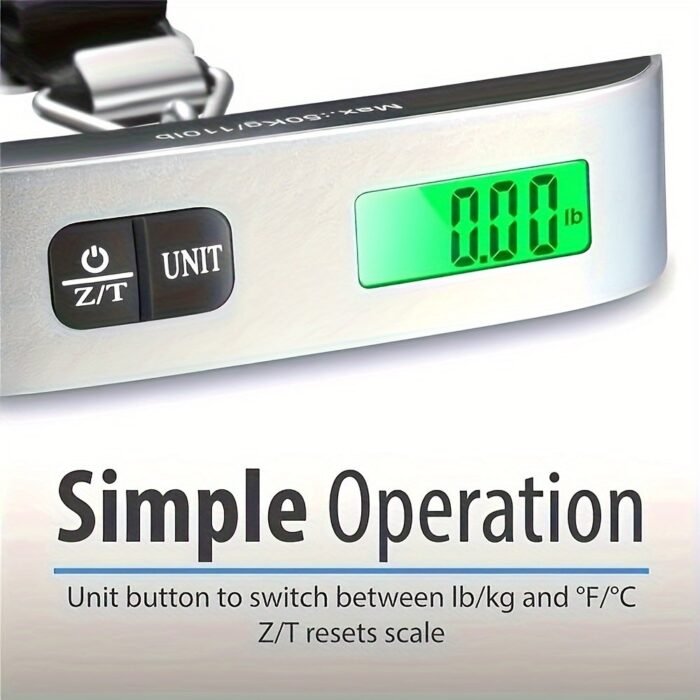 A Tool For Measuring The Weight Of Luggage When Traveling, With A Portable Digital Lcd Display, Capable Of Weighing Up To 110Lb/50Kg. - Image 6