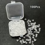 100Pcs/200Pcs/Pack Bullet Ear Clog Earrings Pin Backs Ear Stud Accessories Silicone Ear Plug Ear Stud Ear Clog Transparent Leather Clog Bullet Earring Plug - Image 5