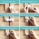 12Pcs Premium White Cabinet Door Locks - Safety Locks For Drawer, Cupboards, Fridge, Oven, Closet, Pantry - Adhesive, Easy Installation, Tamper-Proof, Durable Door Latch Locks, Safety Locks For Cupboard - Image 8