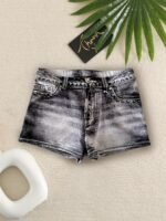 Easter Single Imitation Denim Print High-Waisted Women'S Swim Shorts P0234 - Image 2