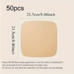 50Pcs Square Air Fryer Parchment Paper Liners, Oil-Proof, Water-Resistant, Non-Stick, Easy Cleanup, Microwave & Oven Safe, Ideal For Baking, Roasting, With Commercial Kitchen Supplies, Cooking Liner | Nonstick Liner | Waterresistant Material, Air Fryer Liners - Image 3
