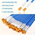 20 Pack Of Professional Synthetic Brushes For Oil, Acrylic, And Watercolor Painting - High-Quality Wooden Handles, Suitable For Fine Art And Crafts - Image 6