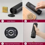 1Pc/2Pcs Intelligent Sensing Electric Grinder, Electric Salt And Pepper Grinder, Automatic Black Pepper Grinder, White Pepper Grinder, Convenient, Durable And High-Looking Electric Grinder, Suitable For Home Kitchen, Parties And Dinners - Image 7