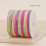 1Pc 0.8Mm Multicolor Thread, 45M/1771In Each Roll, Knot Thread For Diy Bracelet, Lace Crafting, Braiding Rope, Tassel And Beaded Jewelry Making - Image 13