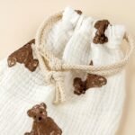 1Pc Bear Print Drawstring Storage Bag, Multifunctional Portable Organizer For Stroller, Home Dustproof, Diaper & Candy Packaging, Hand Washable Mommy Bag - Image 4