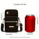 1Pc Women'S Fashion Crossbody Cell Phone Purse, Casual Multi-Pocket Zipshoulder Bag With Adjustable Strap, Compact Sports Coin Pouch Andearphone Holder For Daily Travel Commute Certificate Storage - Image 4