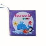1Pc Baby Cloth Book - Non-Tearable Soft Fabric, Ocean Animal & Multi-Theme Educational Toy With Interactive Learning Buttons, Infant Cognitive Development Book For Toddlers 0-3 Years (Pink/Green/Blue/Yellow), Baby Book, Sensory Stimulation, Vibrant Illustrations, Childsafe Material, Young Children - Image 15