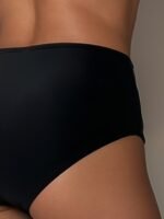1Pc Women'S High-Waisted Sexy Bikini Bottoms, Solid Color Polyamide Knit Fabric With Side Frill Detail, High Stretch Swimwear - Image 5