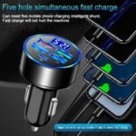 Baideluo 5-Port Car Charger With Led Display - Fast Charging For Multiple Devices, Universal 12-24V Adapter For In-Car Use, Car Charging Solution|Modern Car Charger|Compact Charger, Without Battery - Image 4