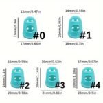 5Pcs Breathable Silicone Thimbles - Multicolor, Protective Finger Sleeves For Diy Crafts & Sewing Accessories - Image 6