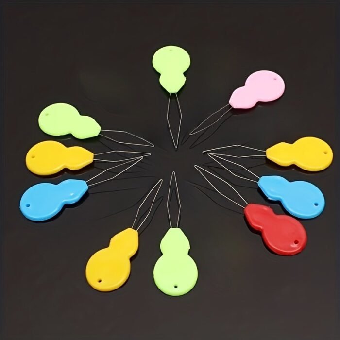 10Pcs Sewing Ease Plastic Needle Threaders, Durable & Vibrant, Assorted Colors, For Hand & Machine Sewing, Quilting & Crafting Helper - Image 3