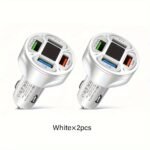 120W Car Charger Fast Charging 4 Usb Digital Display Car Fast Charger 4-In-1 Pd Mobile Phone Charging Head 7Aqc3.0 Car Phone Adapter Car Accessories - Image 7