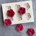 Six-Rose Aromatherapy Candle Silicone Mold Resin Polymer Clay Mold Suitable For Handmade Soap And Gift Box Decoration - Image 6