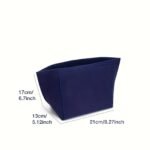 1Pc Felt Insert Bag Organizer, Portable, Casual Style, Fabric Soft Smooth Felt, Large Capacity With Multiple Pockets, Durable Metal Zipper, With Random Printing, For Women'S Tote Handbag, Cosmetic Travel Purse - Image 13