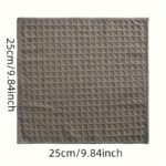 3Pcs Barista Towels For Coffee Machines And Tea Shops - Strong Absorbency, Durable Non-Woven Polyester Cleaning Cloths For Wiping Milk And Spills - Small Square Grey Dish Towels - Image 2