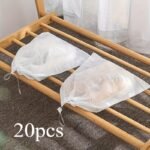 10-Pack Fabric Over-The-Door Shoe Bags - Lightweight, Dustproof, Moisture-Resistant Travel Shoe Storage Bags With Drawstring Closure - Image 7