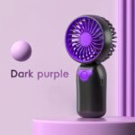 1Pc Portable Mini Fan With 500Mah Rechargeable Lithium Battery, 3-Speed Usb Charging, And Hanging Lanyard - Compact Handheld Design For On-The-Go Cooling - Black & White Options, Summer Essential | Sleek Handheld Fan | Lightweight Fan - Image 3
