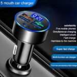 Baideluo 5-Port Car Charger With Led Display - Fast Charging For Multiple Devices, Universal 12-24V Adapter For In-Car Use, Car Charging Solution|Modern Car Charger|Compact Charger, Without Battery - Image 5
