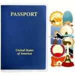 1Pc Vacation Style Transparent Pvc Passport Holder - Water-Resistant, Stain & Fade Resistant, Open Closure Passport Cover With Pvc Lining - Travel Document Organizer - Image 4