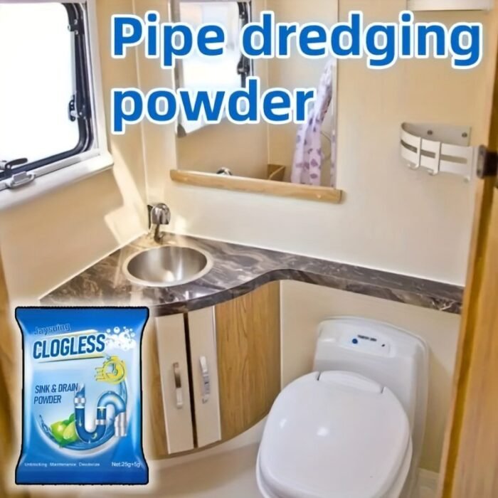 Strong Drain Unclogging Powder - Essential Tool For Motorhomes & Homes - Removes Grease, Hair, Soap Scum & Debris - Quick & Efficient Pipe Cleaning Solution For Toilets, Kitchens & More Rv Sewer Chemicals & Cleaners - Image 11