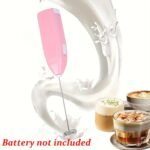 1Pc Stainless Steel Electric Milk Frother, Mini Portable Cappuccino Frother, Kitchen Accessory, Coffee Creamer Mixer, Cooking Gadget (Batteries Not Included) - Image 9
