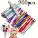 100/200/400Pcs Multicolor Twisty Pasta - Diy Craft Sticks, Colorful Diy Craft Supplies, Perfect For Making Flowers, Animals, And More, Crafting Supplies|Vibrant Crafting Materials|Twisty Pasta Sticks - Image 11