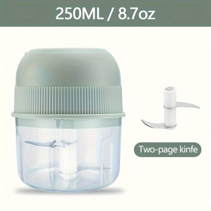 250Ml Electric Mini Garlic Chopper Usb Meat Grinder Garlic Crusher Sturdy Ginger And Vegetable Crusher With Safety Switch, Thickened, Chopper - Image 3