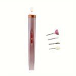 1 Set Portable Electric Nail File, Nail Pedicure Tool With Nail Drill Bits For Home And Salon Use, Get Professional Nail Art Effects At Home, Multiple Replacement Heads - Image 5