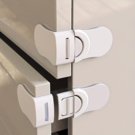 Looktosee 5-Pack Safety Cabinet Locks, Abs Material, Phthalate-Free, Easy Install No-Drill, Strong Adhesive, For Drawers, Cabinets, Fridge, Proofing, Ideal Gift For Holidays