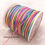 1Pc 0.8Mm Multicolor Thread, 45M/1771In Each Roll, Knot Thread For Diy Bracelet, Lace Crafting, Braiding Rope, Tassel And Beaded Jewelry Making - Image 6