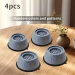 4Pcs Anti-Vibration Washing Machine Mats - Non-Slip, Shock-Absorbing Plastic Pads, Noise Reduction For Home Appliances, Durable Gray With Safety Black Base, Battery-Free, Noise Reduction Pads | Minimalist Design | Enhanced Grip Mats - Image 10