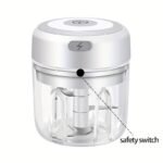 1Pc Electric Garlic Chopper, Mini Portable Veggie Chopper, 250Ml Garlic Grinder Masher Onion Chopper, Blender To Vegetable, Wireless Food Processor For Ginger, Chili, Fruit, Meat, Etc - Image 3