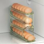 1Pc Space-Saving Egg Storage Organizer With Automatic Rolling Eggs - Heavy-Duty Refrigerator Egg Box, No Assembly Needed, Fits Side Door/Shelf - Ideal For Home, Kitchen, Or Commercial Use, Kitchen Organization, Compact Design, Sturdy Construction, Busy Households - Image 11
