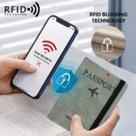 1Pc Rfid Passport Holder, Thin Passport Wallet, Retro Pu, Multi-Function Wallet, Travel Passport Bag - Image 6