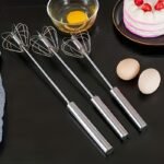 1Pc Wireless Handheld Mixer - 4-Speed Metal Egg Beater, Suitable For Baking And Cooking, Portable Cream, Flour, And Egg Warming Tools, Essential Kitchen Gadget, Ergonomic Handle, Compact And Sturdy Design, Ideal For Students And Outdoor Camping - Image 7