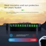 Car Dashboard Ornament Durable Abs Temporary Parking Phone Number Display Frame - Heat Insulated & Sun Protected, Easy-To-Move Design For Car Owners