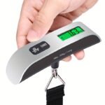 1Pc 110Lb/50Kg Accurate Digital Handheld Luggage Scale - Compact Portable Travel Scale With Backlight Lcd Display, Easy-To-Read Weight, Auto-Zero, Tare Function, And Battery-Operated Design, Batteries Included - A Must-Have For Travelers And Shoppers
