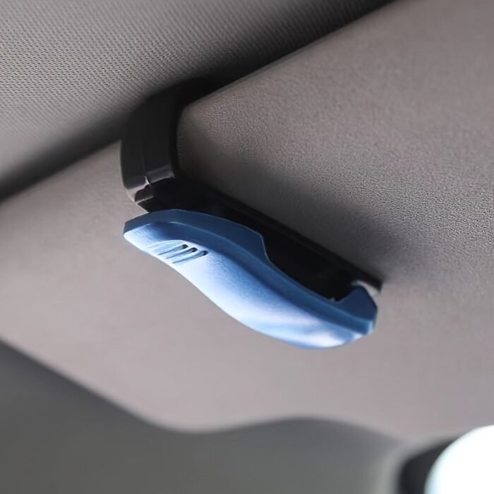 1Pc Car Visor Fashion Glasses Holder Clip - Abs Resin Eyeglass Organizer For Vehicles, Black/Blue/White/Red, Secure & Stylish Interior Accessory, Visor Attachment | Stylish Car Clip | Abs Resin Clip - Image 9