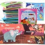 1Pc Baby Cloth Book - Non-Tearable Soft Fabric, Ocean Animal & Multi-Theme Educational Toy With Interactive Learning Buttons, Infant Cognitive Development Book For Toddlers 0-3 Years (Pink/Green/Blue/Yellow), Baby Book, Sensory Stimulation, Vibrant Illustrations, Childsafe Material, Young Children - Image 14