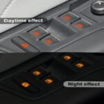 1Pc Luminous Car Switch Decal Sticker, Self-Adhesive Plastic Interior Function Markers, Available In Green/Blue/Orange, Universal Fit For Vehicle Controls - Image 7
