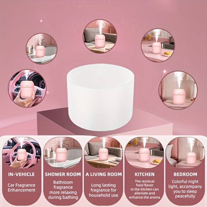 Aromacare Usb Facial Steamer Humidifier With Ultrasonic Mist, Intelligent Power-Off, Strong Atomization, Delicate Spray For Dry & Oily Skin, Bedroom, Living Room, Desk, Car - Valentine'S Day, Mother'S Day Gift - Image 4