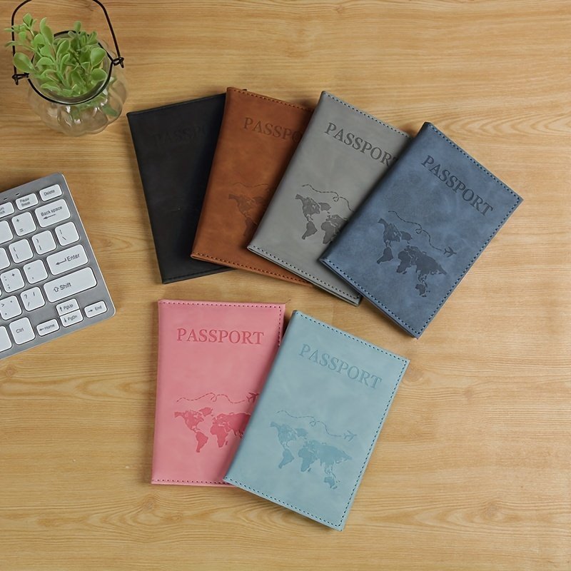 product-fancy-e72f7c3e-db71-46b5-ba2e-13e00f912ea4.jpg 1Pc Simple Passport Holder, Convenient Passport Case - Image 1