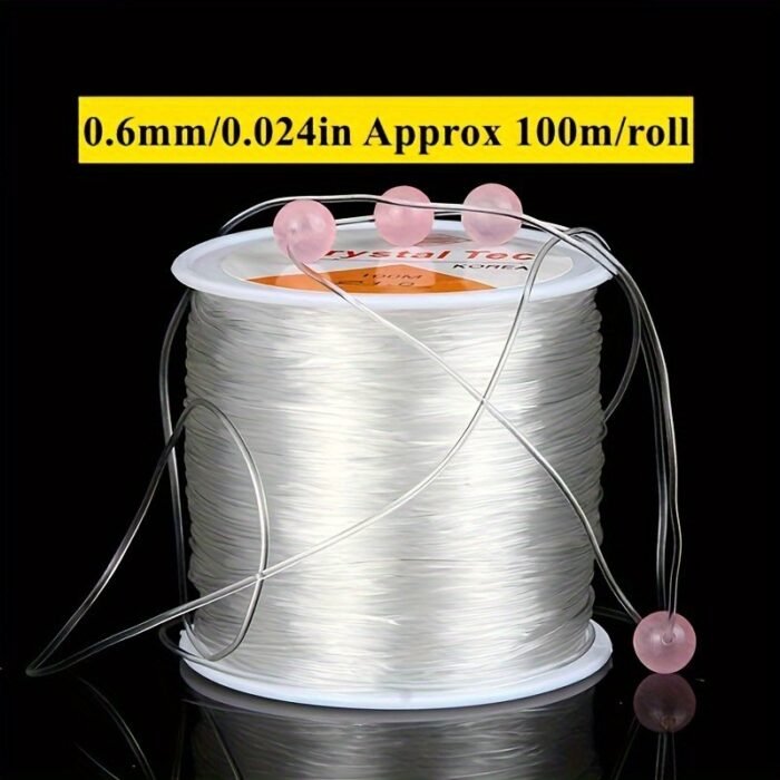 1 Roll Clear Elastic Beading Cords & Threads 1-Pack Clear Elastic Beading Cords & Threads, 0.4Mm-1.0Mm Diameter, Stretchy String For Diy Jewelry Making, Necklace, Bracelet, Clay Bead String Supplies - Image 21