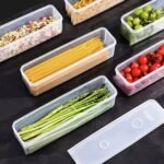 1/3/6Pcs Of Polypropylene (Pp) Food Storage Containers - Reusable Long Fridge Organizers For Vegetables, Pasta, And Eggs - Essential Kitchen Storage Boxes Safe For Food Contact. - Image 9